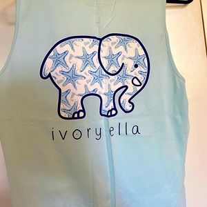 ivory ella starfish blue tank top women’s size large
